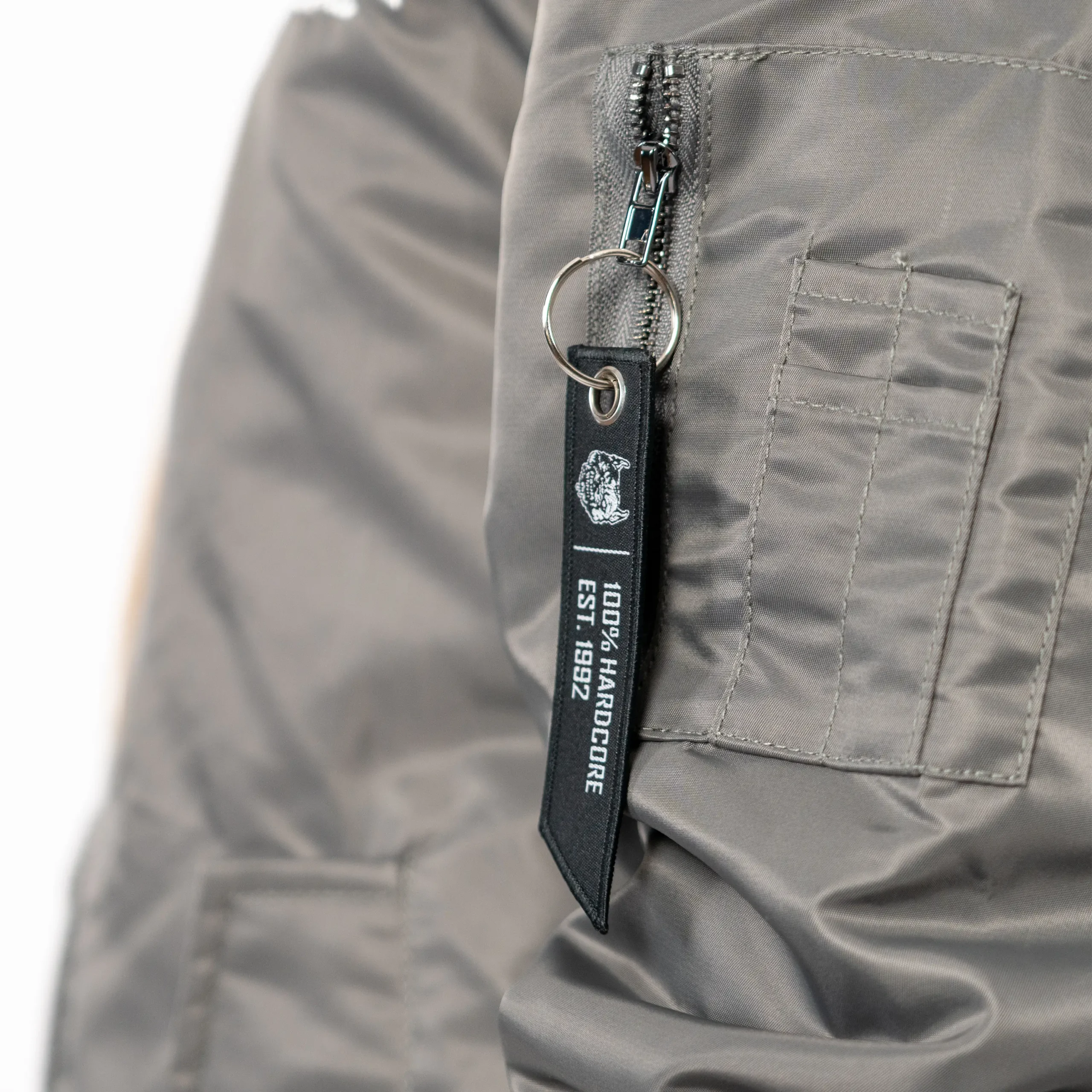 100% Hardcore Bomber Jacket Branded Rage Graphite - Image 7